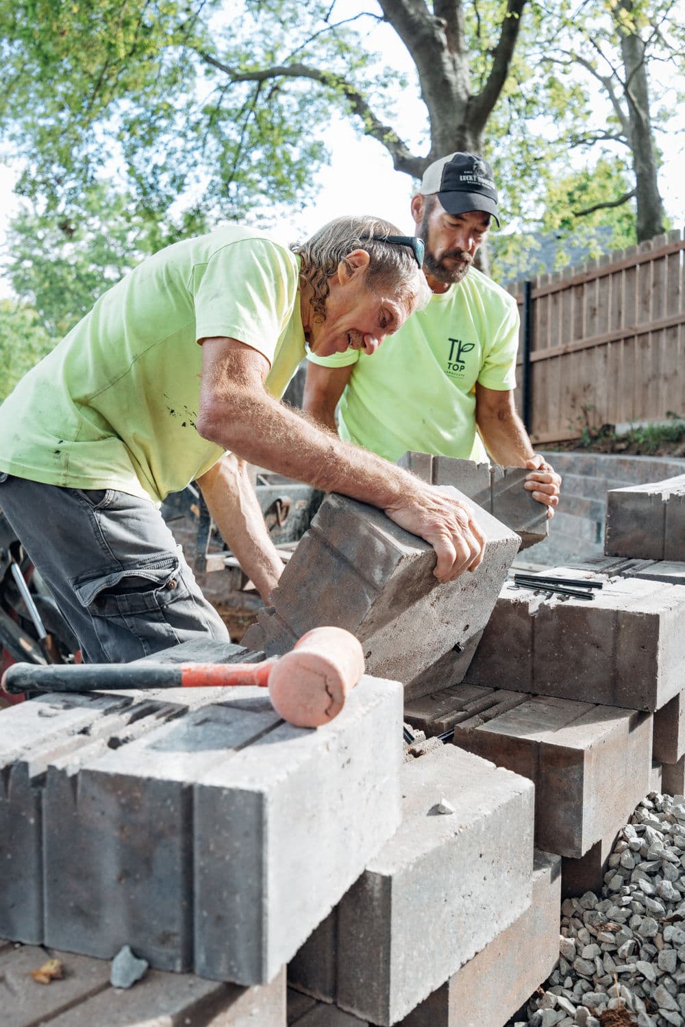 Gallery photos for Backyard Transformation with Tiered Retaining Walls: Image #7