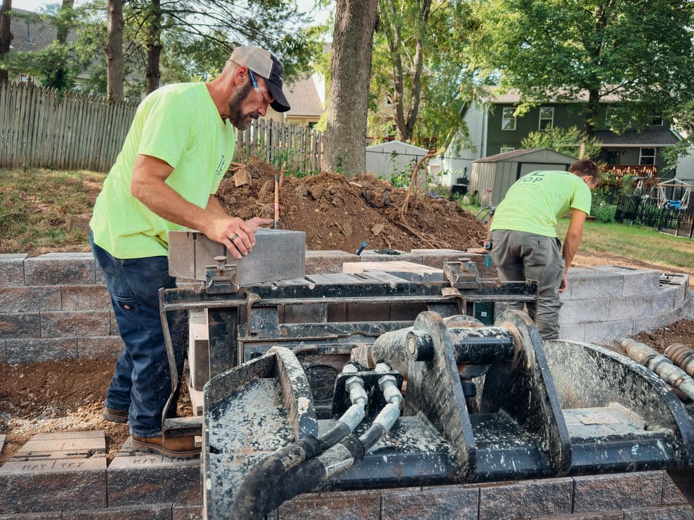 Gallery photos for Backyard Transformation with Tiered Retaining Walls: Image #9