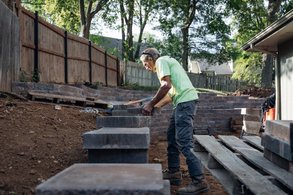 Gallery photos for Backyard Transformation with Tiered Retaining Walls: Image #25